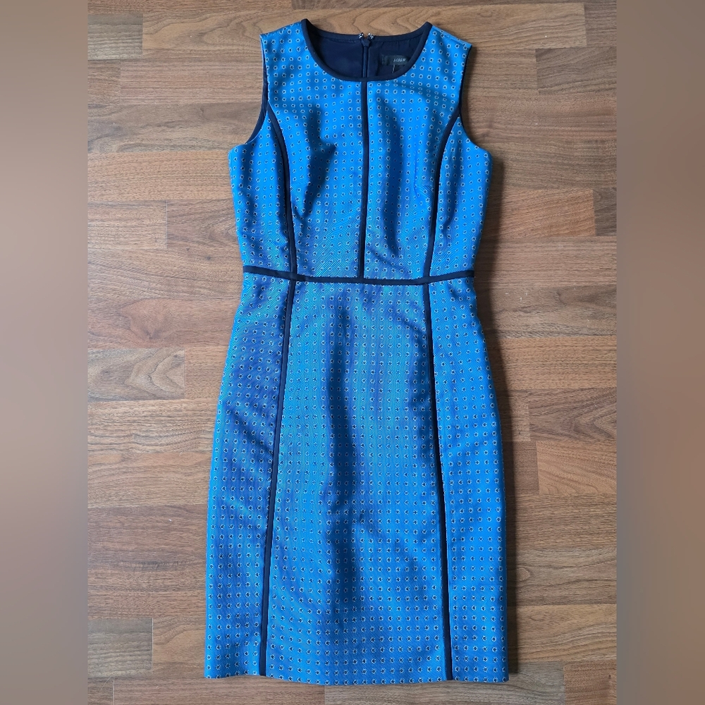 Elegant J. Crew Blue Sleeveless Dress